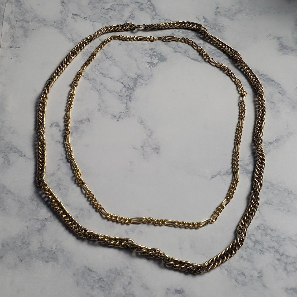 ‎Vintage 14KG Plated Golden Necklaces